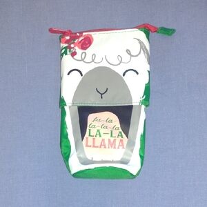 Thirty-one Christmas Llama Hide And Peek Pouch Bag